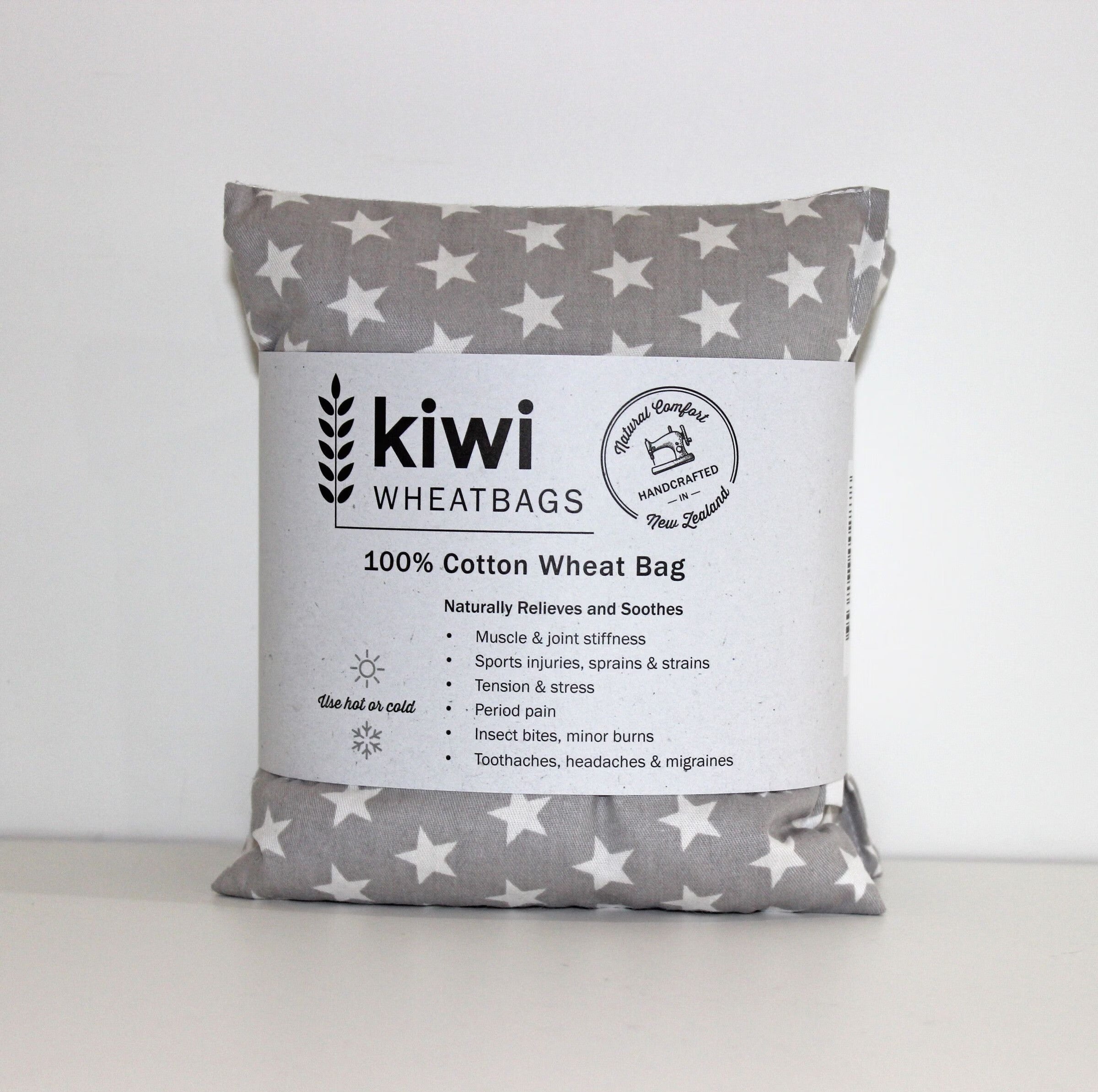 Kiwi Wheat Bag Cotton Silver Stars