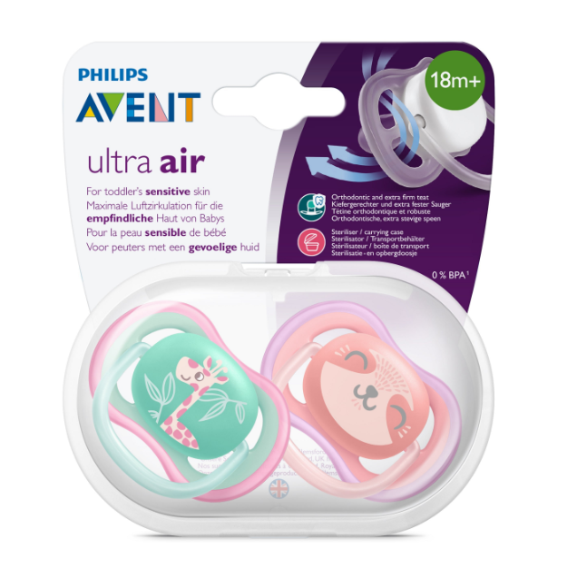 Philips Avent Ultra Air Design Soother 18m+ - 2pk