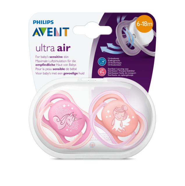 Philips Avent Ultra Air Design Soother 6-18m - 2pk