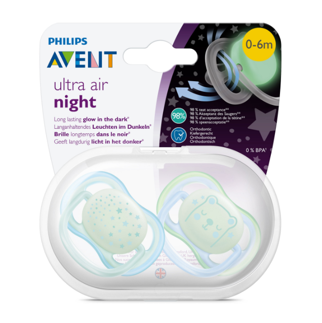 Philips Avent Ultra Air Night 0-6m - 2pk