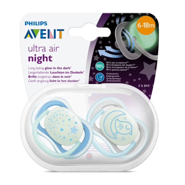 Philips Avent Ultra Air Night 6-18m - 2pk