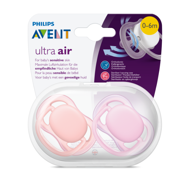 Philips Avent Ultra Air Soother 0-6m - 2pk
