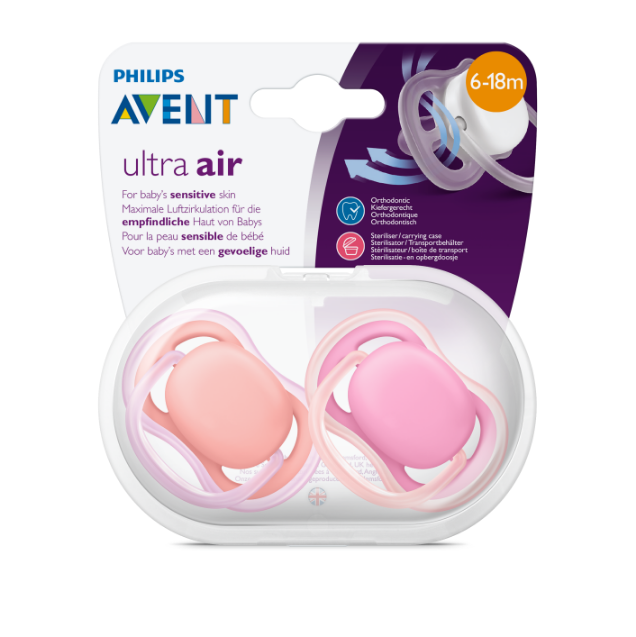 Philips Avent Ultra Air Soother 6-18m - 2 pack